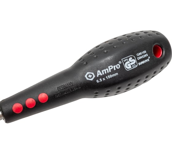 Шлицевая отвертка AmPro 6.5x150 мм T32014