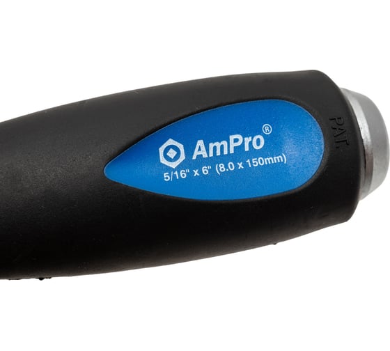Ударная шлицевая отвертка AmPro 8.0x150мм, Cr-Mo T32418