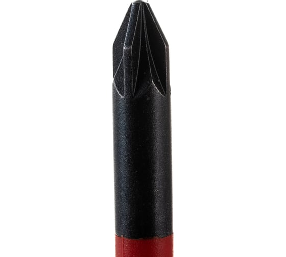 Тонкая отвёртка Knipex VDE 1000V Pozidriv PZ1 крестовая, L стержня 80 мм, 2-комп. рук-ка KN-982501SL