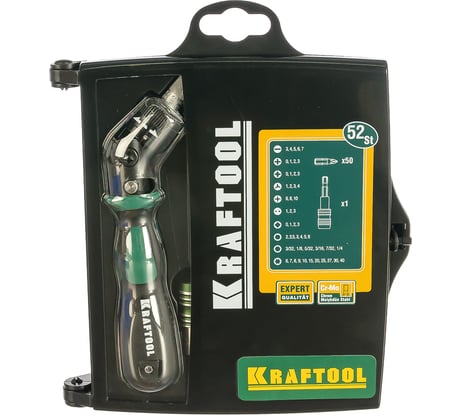Реверсивно-рычажная отвертка Kraftool EXPERT 25555-H52