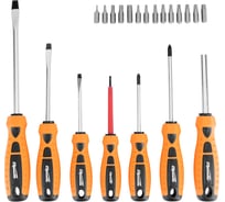 Набор отверток, CrV, SPARTA биты, двухкомпонентные рукоятки,21 предмет// 13309