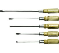 Набор отверток SPARTA лакированные деревянные рукоятки, 5 шт. 133205