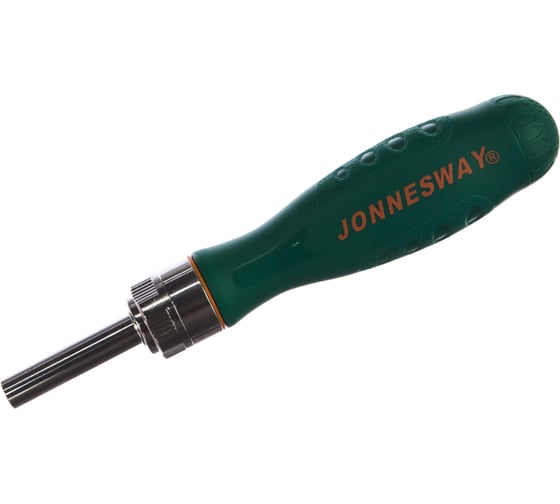 Трещоточная отверточная рукоятка с набором бит Jonnesway DR0107S