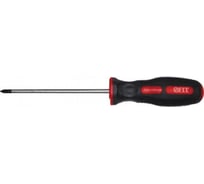 Отвертка с резиновой ручкой CrV 3х75 РН0 FIT 55102