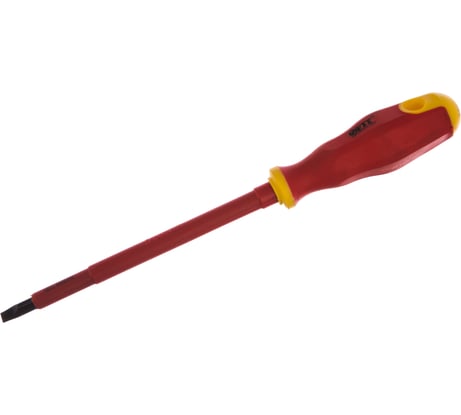 Изолированная отвертка CrV 1000V SL 6.5х150 мм FIT 55899