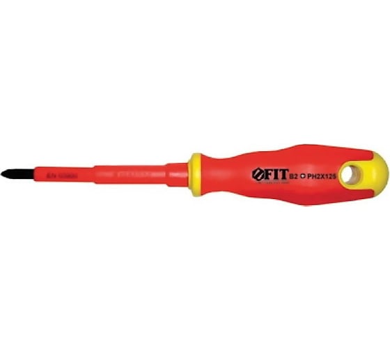 Изолированная отвертка CrV 1000V 4.5х80 мм РН1 FIT 55893