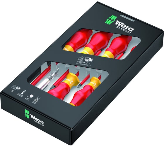 Набор диэлектрических отверток 1160i/7 SATZ 6TLG / 6 PCS WERA WE-031575