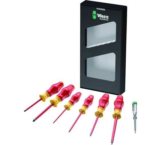 Набор диэлектрических отверток 1160i/7 SATZ 6TLG / 6 PCS WERA WE-031575