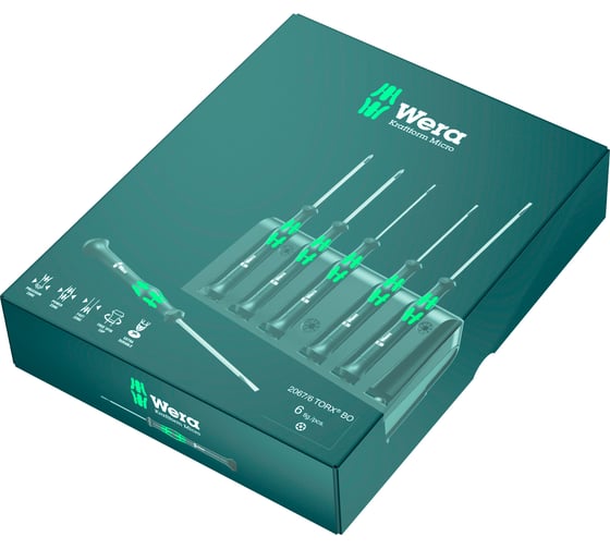 Набор отверток 2067/6 BO SATZ 6TLG. WERA WE-118154