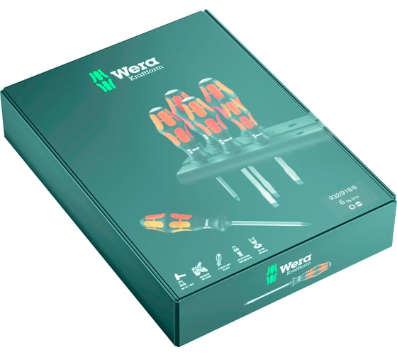 Набор отверток 932/918/6 SATZ 6TLG. WERA WE-018287