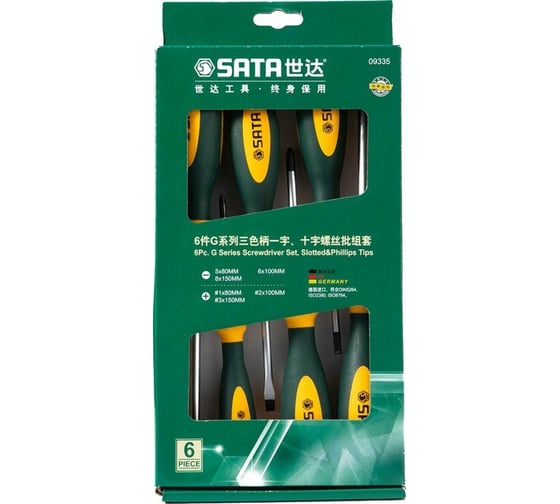 Набор комбинированных отверток Sata G-Series 6 предметов 09335