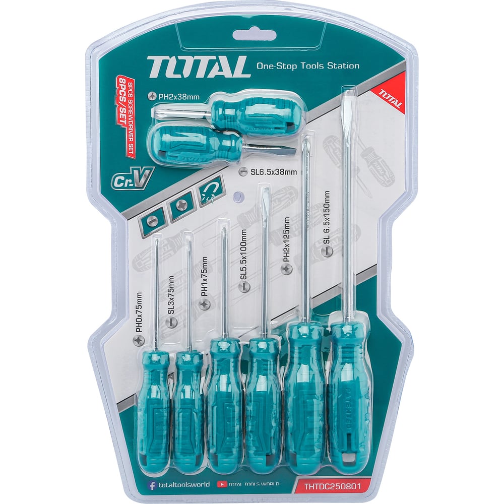 Набор отверток TOTAL 8 шт THTDC250801 - выгодная цена, отзывы ...