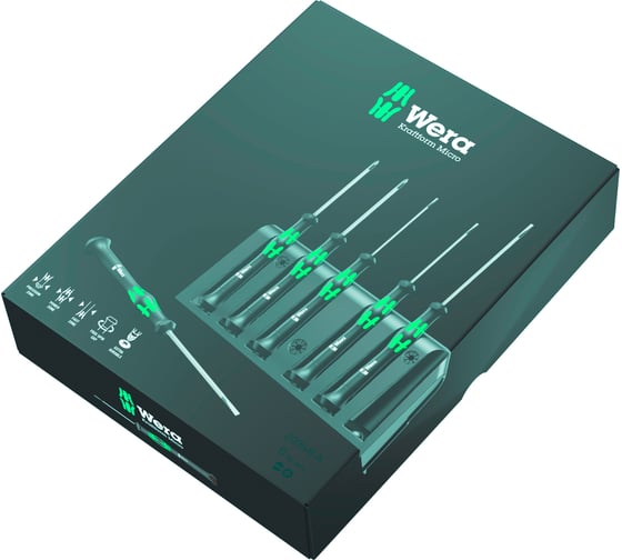 Набор отверток для электроники 2035/6 A SATZ 6 TLG. WERA Micro WE-118150