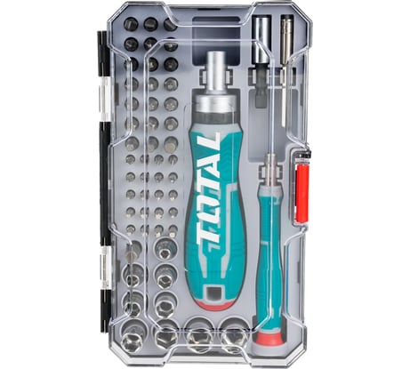 Набор бит с трещоточной отверткой TOTAL 55шт TACSD30556