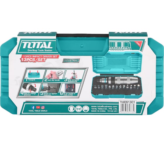Ударная отвертка с битами TOTAL THIDS1301