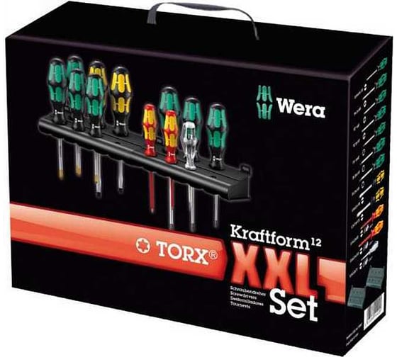Набор отверток WERA Kraftform12 XXL Set TORX® + 2 Racks WE-051011