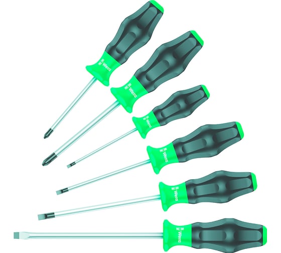 Набор отверток Wera, Kraftform Comfort, 6 предметов, WE-031551