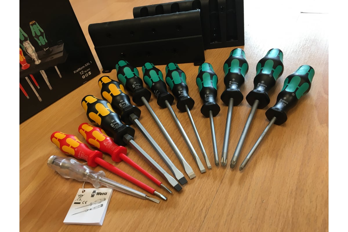 Набор отверток Wera Kraftform XXL 12 предметов, WE-051010 - выгодная ...