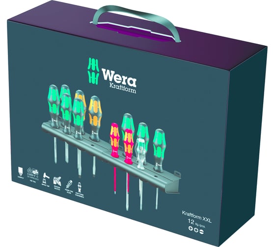 Набор отверток Wera Kraftform XXL 12 предметов, WE-051010