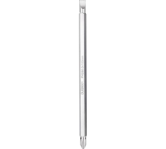 Двухсторонняя отвертка DELI DL626001 PH2+SL6x100 мм 98378