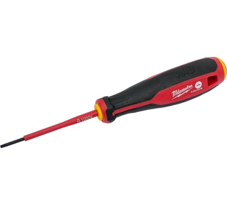 Трехгранная отвертка Milwaukee изолированная VDE SL 0.4x2.5x75 4932478712