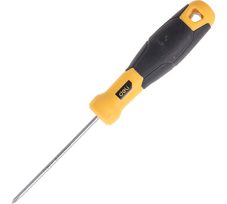 Крестовая отвертка DELI PH0x75мм DL633075 Cr-V, магнит, TPR+PP ручка 98360