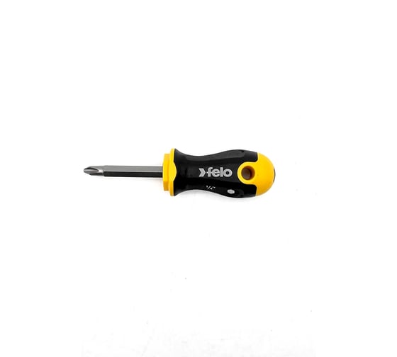 Отвертка Felo Ergonic Stubby с двухсторонней битой SL5.5хPH2, 60 мм 46926010