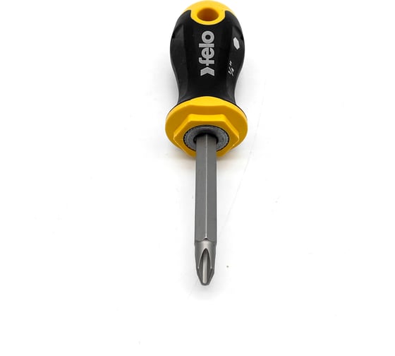 Отвертка Felo Ergonic Stubby с двухсторонней битой SL5.5хPH2, 60 мм 46926010