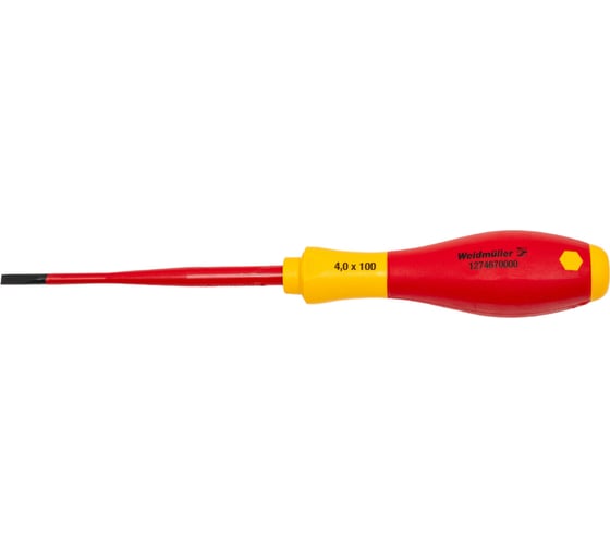 Изолированная отвертка Weidmuller SDIS SL 0.8x4.0x100 1274670000 1
