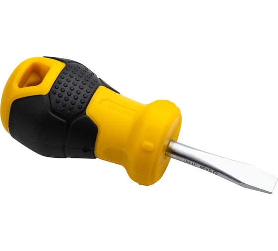 Шлицевая отвертка DELI SL6х38мм DL6360381 Cr-V, магнит, TPR+PP ручка 98352 1