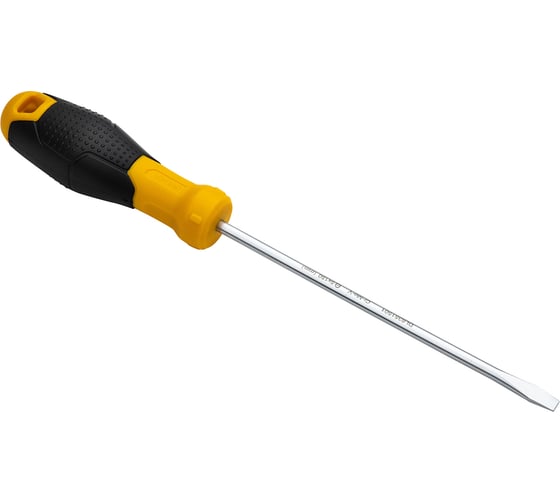 Шлицевая отвертка DELI SL5х150мм DL6351501 Cr-V, магнит, TPR+PP ручка 98351 1