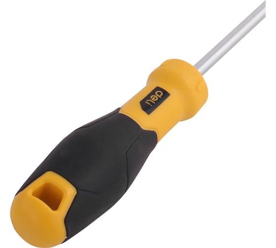 Шлицевая отвертка DELI SL6х200мм DL6362001 Cr-V, магнит, TPR+PP ручка 98356