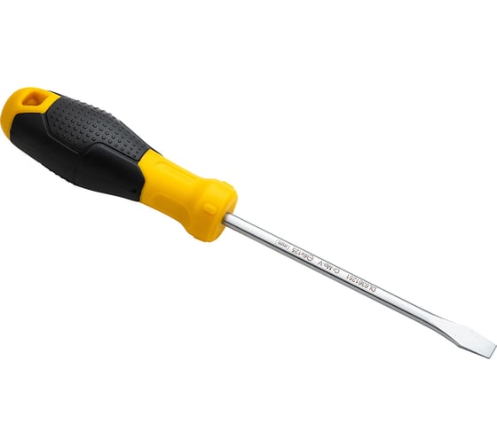 Шлицевая отвертка DELI SL6х125мм DL6361251 Cr-V, магнит, TPR+PP ручка 98354 1
