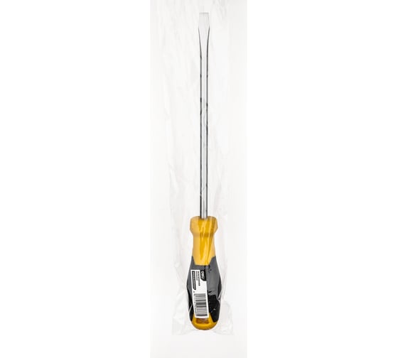 Шлицевая отвертка DELI SL8х200мм DL6382001 Cr-V, магнит, TPR+PP ручка 98357