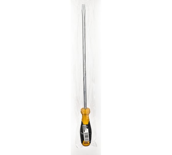 Шлицевая отвертка DELI SL8х300мм DL6383001 Cr-V, магнит, TPR+PP ручка 98359