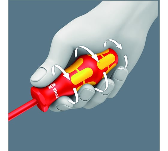 Отвертка диэлектрическая Wera, VDE, PZ/S 1х80 мм, WE-006190