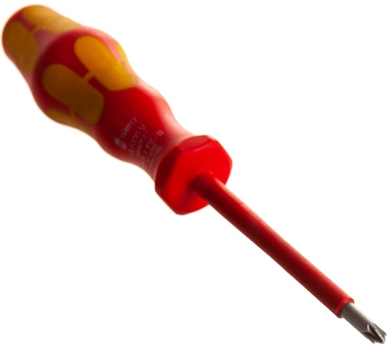 Отвертка диэлектрическая Wera, VDE, PZ/S 1х80 мм, WE-006190