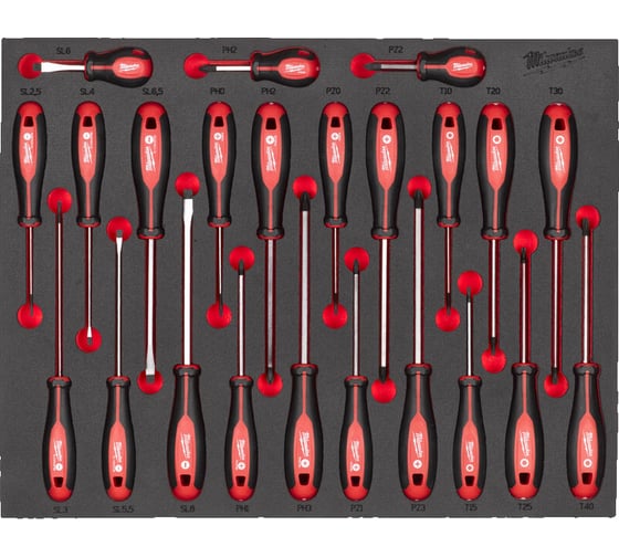 Ложемент с трехгранными отвертками Milwaukee 23 ед. 4932479830 1