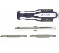 Комбинированная отвертка MATRIX MASTER SL5.0/PН1, SL6.0/PН2, CrV, трехкомпонентная эргономичная ручка 12040