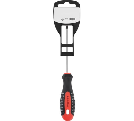 Отвертка SL3,0х80 мм MATRIX Fusion Anti slip 11406
