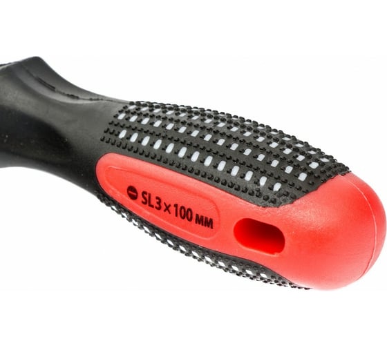Отвертка MATRIX Fusion, SL3,0x100 мм, CrV, 3-х компонентная рукоятка "anti slip"// 11408