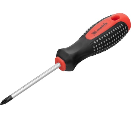 Отвертка MATRIX Fusion, Ph1x75 мм, CrV, 3-х компонентная рукоятка "anti slip"// 11440