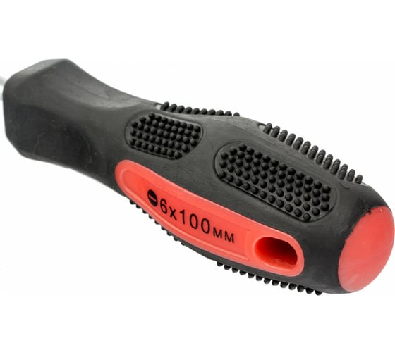 Отвертка MATRIX Anti-Slip, SL6,0x100 мм, CrV, двухкомп. рукоятка// 12220