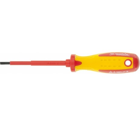 Отвертка Insulated SL3,0x80 мм MATRIX CrMo, до 1000 В, двухкомп. рукоятка// PROFESSIONAL 12914