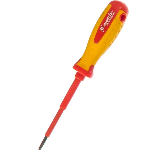 Отвертка Insulated SL3,0x80 мм MATRIX CrMo, до 1000 В, двухкомп. рукоятка// PROFESSIONAL 12914