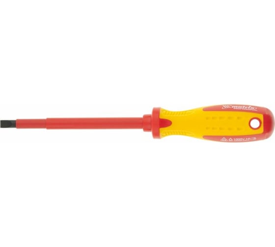 Отвертка Insulated SL4,0x100 мм MATRIX CrMo, до 1000 В, двухкомп.рукоятка// PROFESSIONAL 12916