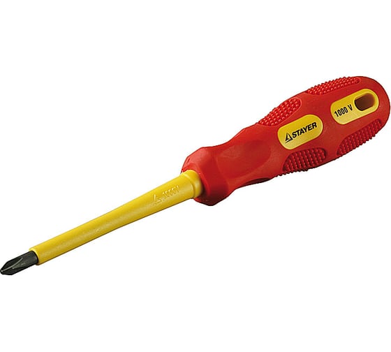 Диэлектрическая отвертка PH №2x100 мм MAX-GRIP Insulated STAYER 25828-2-100 G 1