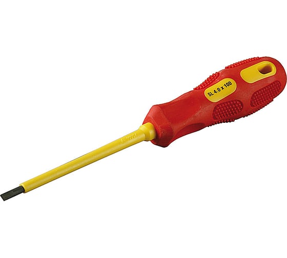 Диэлектрическая отвертка SL 5,5x125 мм MAX-GRIP Insulated STAYER 25827-05-125 G 1