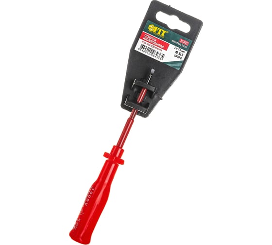 Шлицевая изолированная отвертка 3х75 FIT IT 55801