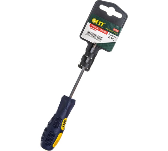 Крестовая отвертка Профи 5х100мм РН1 FIT HQ 55506